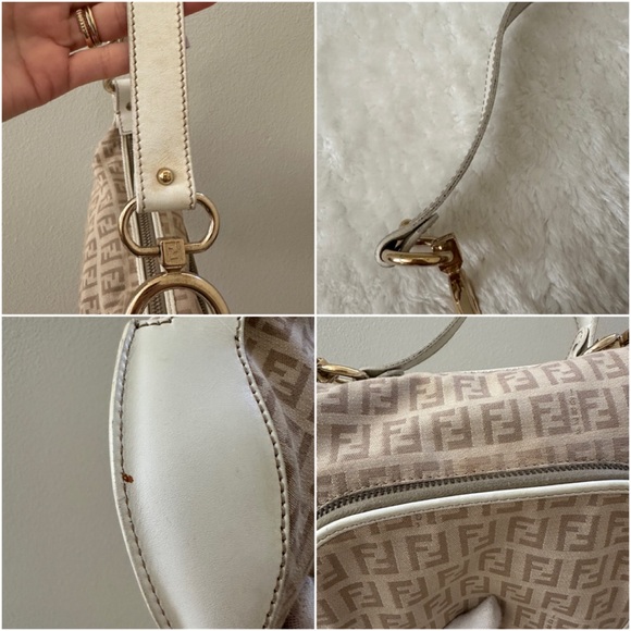 SOLD Fendi hobo shoulder bag Leather/Canvas - Picture 4 of 10